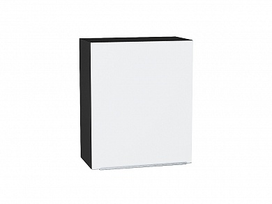 Шкаф верхний с 1-ой дверцей Фьюжн 716*600*320 Silky White / Graphite