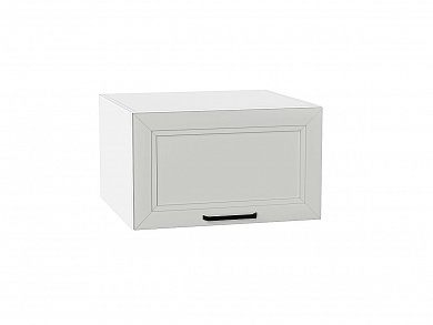 Шкаф верхний горизонтальный глубокий Нео 358*600*576 Grey Silk / Белый