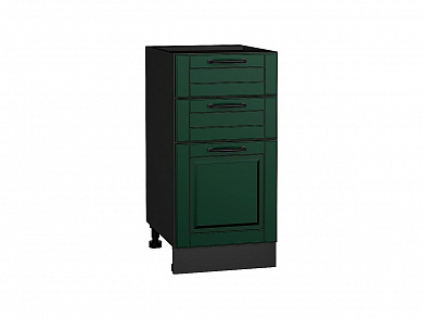 Шкаф нижний с 3-мя ящиками Дублин 816*400*478 Special Green / Graphite