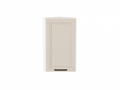 Шкаф верхний торцевой Нео 716*300*306 Cream Silk / Белый