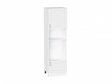 Шкаф пенал с 1-ой дверцей и ящиком под технику Лофт 2132*600*576 White Silk / Белый