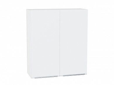 Шкаф верхний с 2-мя дверцами Фьюжн 920*800*320 Silky White / Белый