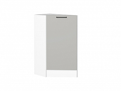 Шкаф нижний торцевой Флэт 816*296*552 Light Grey In 2S / Белый
