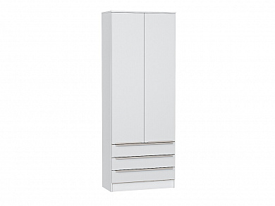 Шкаф двухстворчатый Стиль ШК-803 с ящиками 2110*800*376 Silky White