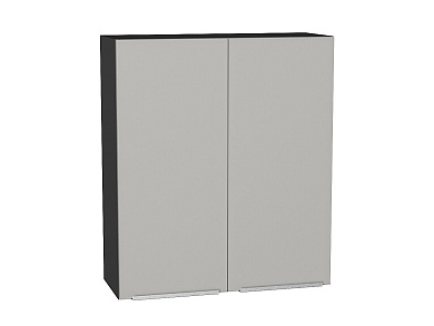 Шкаф верхний с 2-мя дверцами Фьюжн 920*800*320 Silky Light Grey / Graphite
