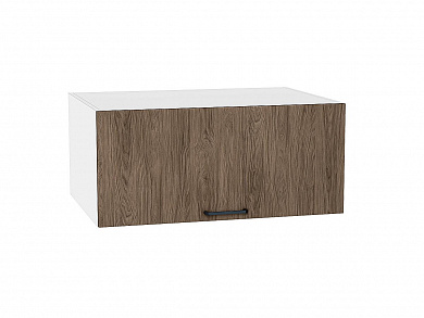Шкаф верхний горизонтальный глубокий Флэт 358*800*574 Brown Casella Oak 2S / Белый