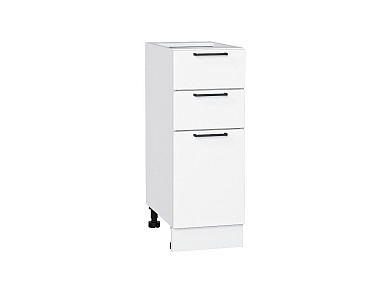 Шкаф нижний с 3-мя ящиками Флэт 816*300*478 White In 2S / Белый