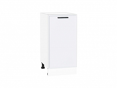 Шкаф нижний с 1-ой дверцей Фрейм 816*400*484 White Silk / Белый