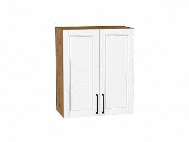 Шкаф верхний с 2-мя дверцами Сканди 716*600*320 White Silkwood / Дуб Вотан