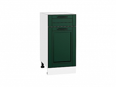 Шкаф нижний с 1-ой дверцей и ящиком Дублин 816*400*478 Special Green / Белый