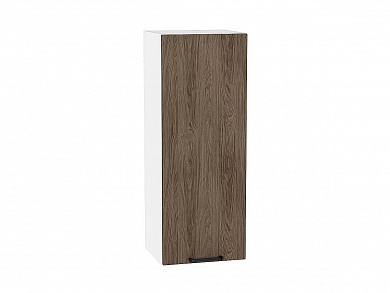 Шкаф верхний с 1-ой дверцей Флэт 920*350*318 Brown Casella Oak 2S / Белый