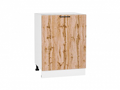 Шкаф нижний с 1-ой дверцей Флэт 816*600*478 Wotan Oak 2S / Белый