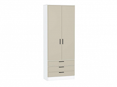 Шкаф двухстворчатый Стиль ШК-803 с ящиками 2110*800*376 Cream Silk