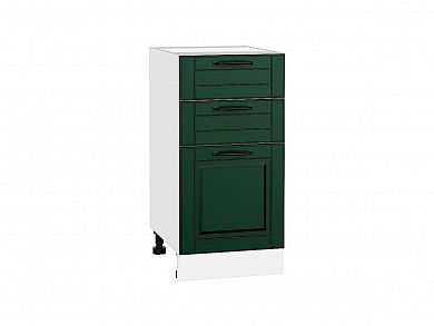 Шкаф нижний с 3-мя ящиками Дублин 816*400*478 Special Green / Белый