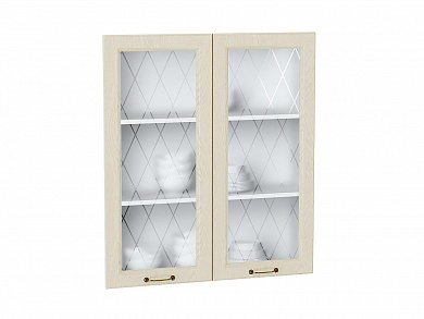 Комплект фасадов Ницца со стеклом для каркаса Ф-55Н В809 916*792*16 Дуб крем