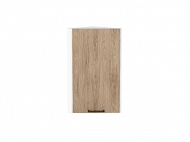 Шкаф верхний торцевой Флэт 716*300*306 Natural Casella Oak 2S / Белый