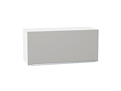 Шкаф верхний горизонтальный Фьюжн 358*800*320 Silky Light Grey / Белый