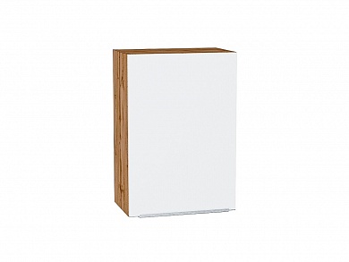 Шкаф верхний с 1-ой дверцей Фьюжн 716*500*320 Silky White / Дуб Вотан