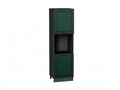 Шкаф пенал с 2-мя дверцами под технику Дублин 2132*600*574 Special Green / Graphite