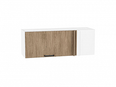 Шкаф верхний прямой угловой горизонтальный Флэт 358*1000*350 Natural Casella Oak 2S / Белый