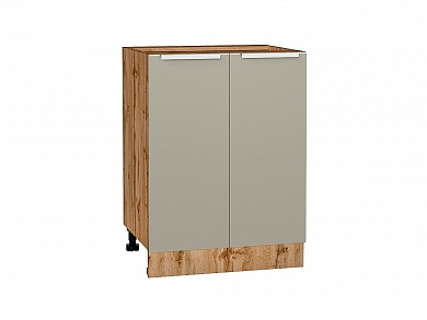 Шкаф нижний с 2-мя дверцами Фьюжн 816*600*480 Silky Grey / Дуб Вотан