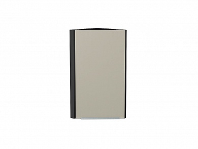 Шкаф верхний торцевой Фьюжн 716*300*306 Silky Grey / Graphite