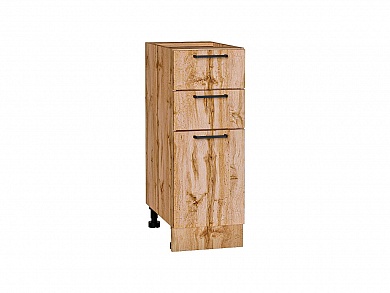 Шкаф нижний с 3-мя ящиками Флэт 816*300*478 Wotan Oak 2S / Дуб Вотан
