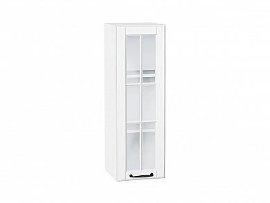 Шкаф верхний с 1-ой остекленной дверцей Дублин 920*300*318 Special White / Белый