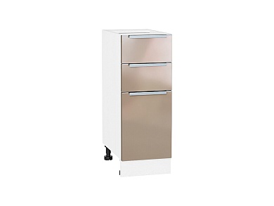 Шкаф нижний с 3-мя ящиками Фьюжн 816*300*480 Gallant / Белый