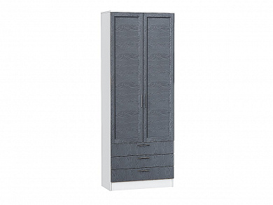 Шкаф двухстворчатый Стиль ШК-803 с ящиками 2110*800*376 Graphite Softwood