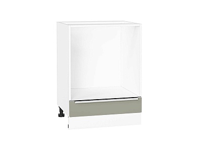 Шкаф нижний под духовку Фьюжн 816*600*476 Silky Grey / Белый