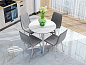 Стол Uni-Form-R.2B 800*800*750 SGrey/White Matt Marble