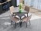 Стол Uni-Form-S.2B 800*800*750 SBlack/Grey Matt Cliff