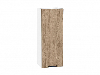 Шкаф верхний с 1-ой дверцей Флэт 920*350*318 Natural Casella Oak 2S / Белый