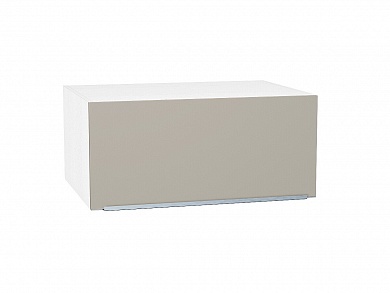 Шкаф верхний горизонтальный глубокий Фьюжн 358*800*576 Silky Grey / Белый