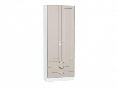 Шкаф двухстворчатый Стиль ШК-803 с ящиками 2110*800*376 Cream Silk