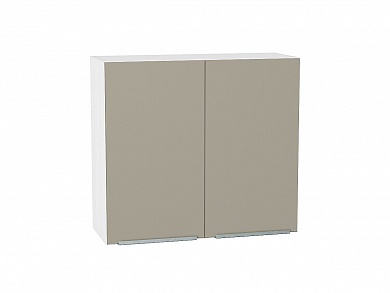 Шкаф верхний с 2-мя дверцами Фьюжн 716*800*320 Silky Grey / Белый
