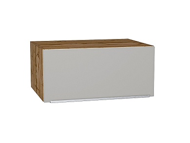 Шкаф верхний горизонтальный глубокий Фьюжн 358*800*576 Silky Light Grey / Дуб Вотан