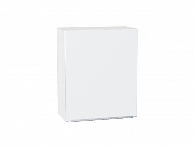 Шкаф верхний с 1-ой дверцей Фьюжн 716*600*320 Silky White / Белый