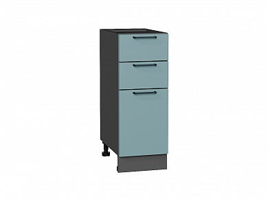 Шкаф нижний с 3-мя ящиками Флэт 816*300*478 Grey-green In 2S / Graphite