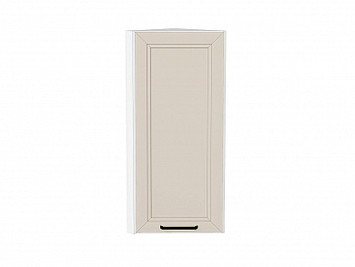 Шкаф верхний торцевой Нео 920*300*306 Cream Silk / Белый