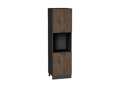 Шкаф пенал с 2-мя дверцами под технику Флэт 2132*600*574 Brown Casella Oak 2S / Graphite