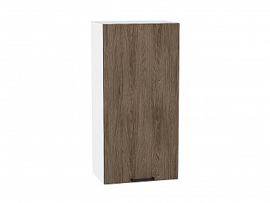 Шкаф верхний с 1-ой дверцей Флэт 920*450*318 Brown Casella Oak 2S / Белый