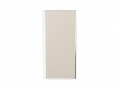 Шкаф верхний торцевой Фьюжн 920*300*306 Cream Silk / Белый
