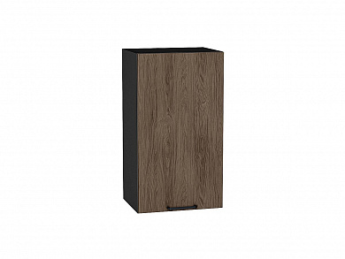 Шкаф верхний с 1-ой дверцей Флэт 716*400*318 Brown Casella Oak 2S / Graphite