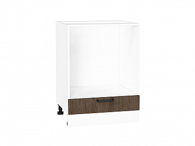 Шкаф нижний под духовку Флэт 816*600*476 Brown Casella Oak 2S / Белый