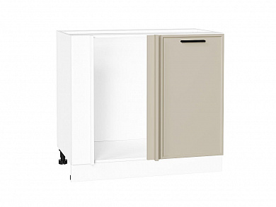 Шкаф нижний угловой Фрейм 816*890*484 Cream Silk / Белый