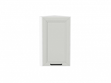 Шкаф верхний торцевой Нео 716*300*306 Grey Silk / Белый