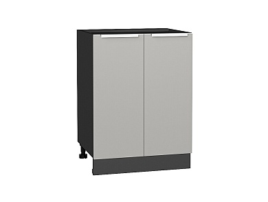 Шкаф нижний с 2-мя дверцами Фьюжн 816*600*480 Silky Light Grey / Graphite