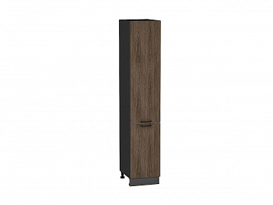 Шкаф пенал с 2-мя дверцами Флэт 2132*400*574 Brown Casella Oak 2S / Graphite